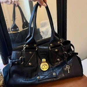 Franceso Biasia black leather shoulder bag